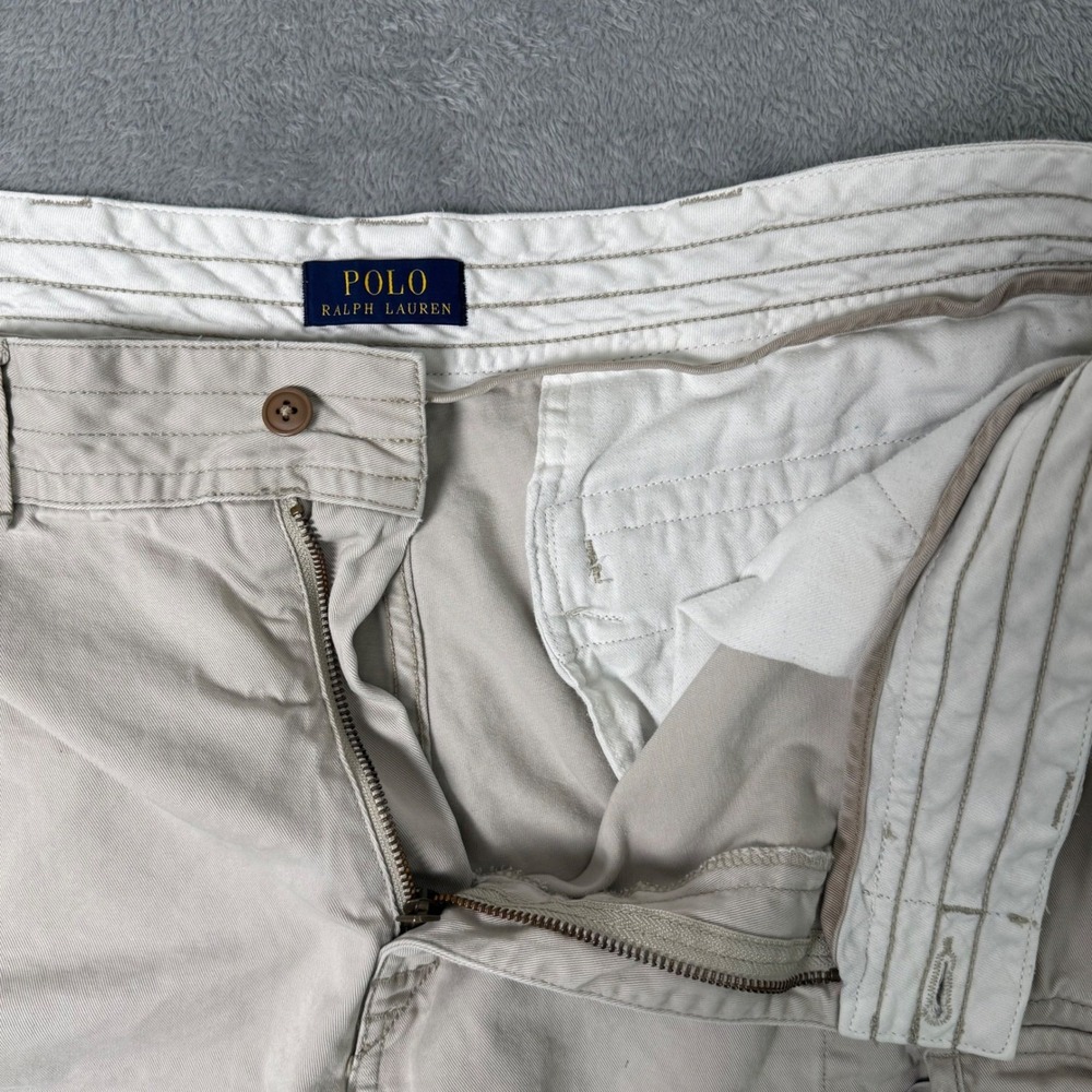 Polo Ralph Lauren Cargo Shorts Mens 38T Khaki Tan Cotton Utility Gorpcore Y2K - Picture 5 of 12